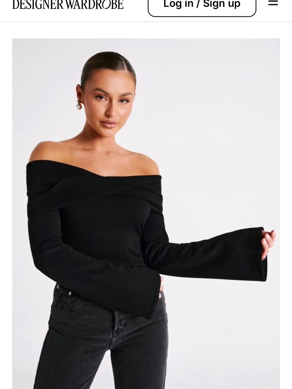 Meshki Marlisa Off Shoulder Twist Top - Black